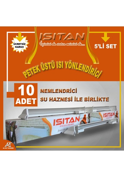 Isıtan Petek Üstü Isı Yönlendirici 75-140 CM 5 Adet