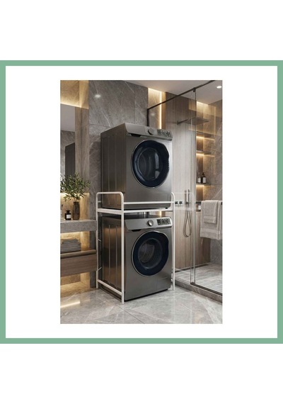 Bşkvirgo Çamaşır Makinesi Rafı Metal Beyaz 66 Cm Bsk2026
