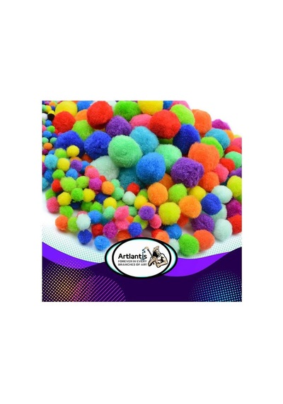 Ponpon 10 Mm 20 Mm 30 Mm 85 Li Set 1 Paket Karışık Renk Pon Pon 1 Cm 2 Cm 3 Cm Pompom Elişi Etkinliği Anasınıfı