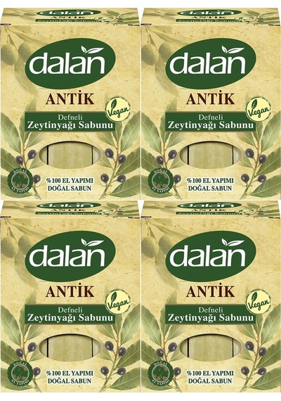 Dalan Antik Vegan El Yapımı Doğal Katı Defneli Zeytinyağı Sabunu 4 x 900 G