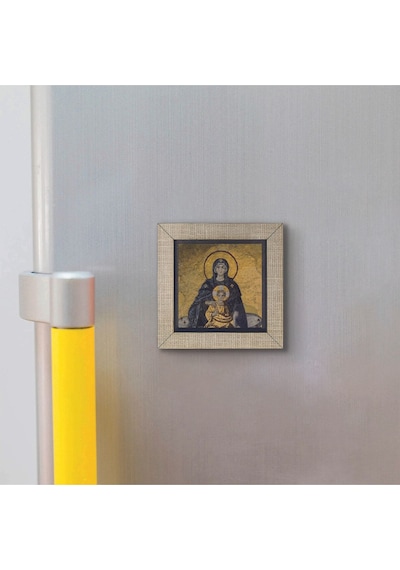 Ayasofya- Hz. Meryem Ve İsa Mozaiği Baskılı Mdf Magnet 7x7