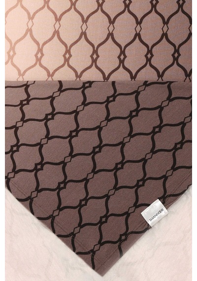 İmannooor Dokuma Noor Krem Supreme Şal 70x175 Gri