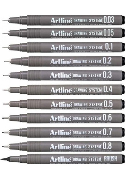 Drawing System Teknik Çizim Kalemi 11'li Tam Set-4