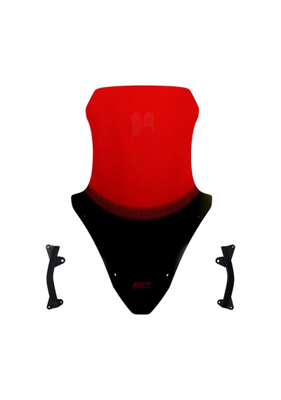 Gp Kompozit Honda Pcx 125 / 150 2021-2024 Uyumlu Baskılı Ön Cam Kırmızı 70cm