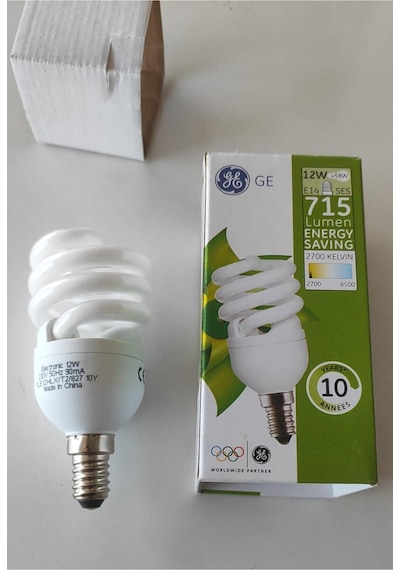 12w Tasarruflu Spiral Ampul - E14 İnce Duy Sarı Işık