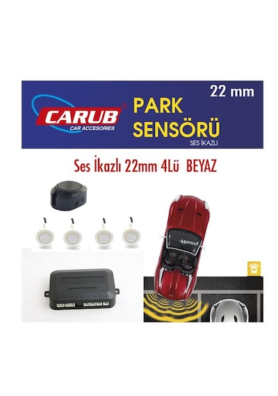 Park Sensörü Sesli 22mm 4 Lü Beyaz