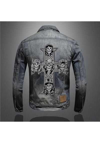 Dükkan Design Gotik İskelet Guns N Roses Patch/yama Renkli