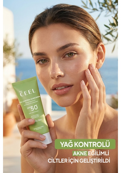 The Ceel Yağlı Ciltler İçin Yağ Dengeleyici SPF 50+ Güneş Kremi 50 ml