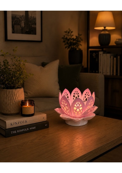 Lotus Glow Mumluk Beyaz - Pembe