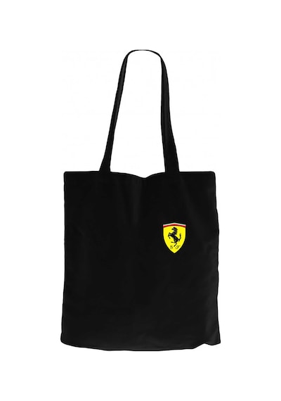 Ferrari Logo Siyah Kanvas Bez Çanta Siyah