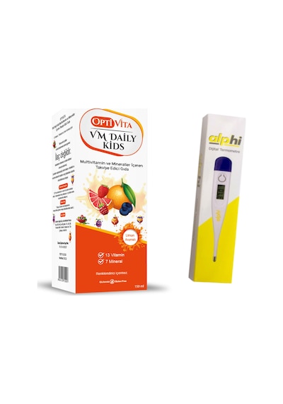 Optivita Vm Daily Kids Multivitamin 150 ML + Alphi Dijital Termometre