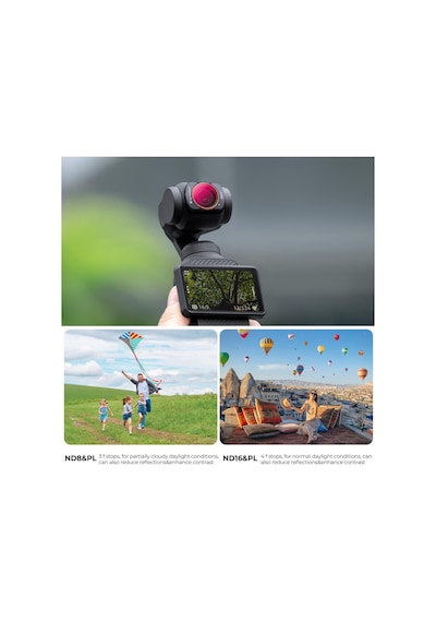 K&f Concept Osmo Pocket 3/4 Uyumlu Nd&pl Filtre Seti Nd8&pl + Nd16&pl + Nd32&pl + Nd64&pl Hibrit Nd&pl Filtre 2'si 1 Arada