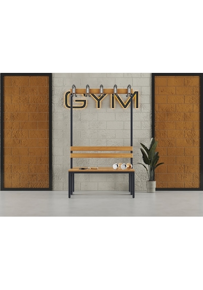 Ayakkabılıksız 4 Ayaklı Çift Taraflı Bank, 10 Kanca, 100x85x170 Cm, Spor Bankı