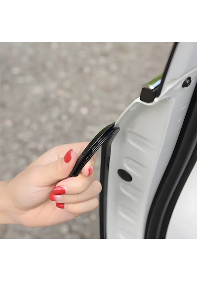 Peugeot 206 Oto Araç Kapı Koruma Fitili 5 Metre Parlak Siyah Renk