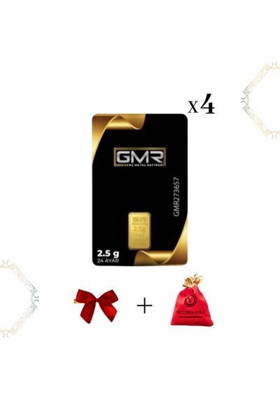 4 Adet 2,5 Gr 24 Ayar  Altın Gmr