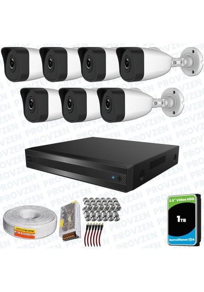 Provzen Rv Hilook 7 Kameralı Full Hd Geniş Açı Güvenlik Kamerası