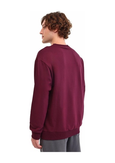 Lumberjack Sn75c Neck Erkek Sweatshırt 5pr Bordo