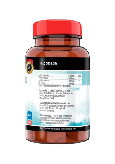 Coenzyme Q-10 100 Mg 60 Tablet + Vitamin C Çinko Propolis 60 Tab