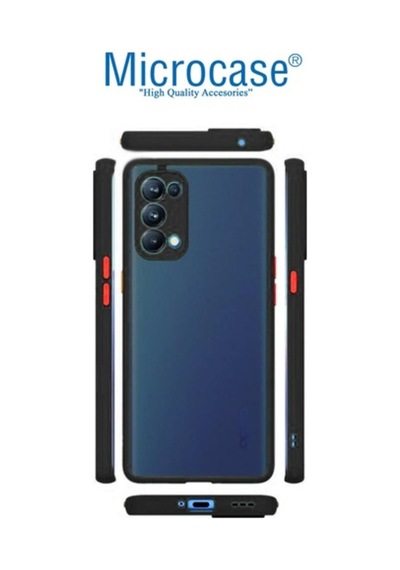 Microcase Oppo Reno 5 (5G) London Serisi Kilif - Buzlu Siyah 531902113