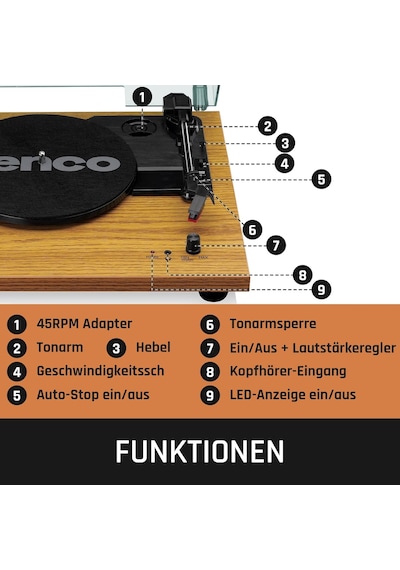 Pikap Ls-10 - Entegre Hoparlörlü Pikap Ls-10wd Standart