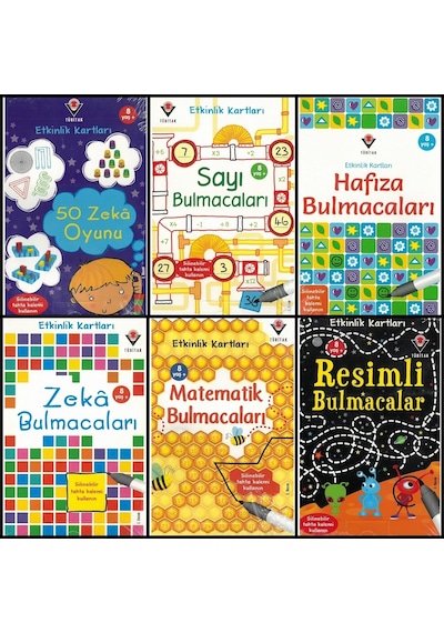 Enguzelkitap Sayı-Hafıza-Zeka-Matematik-Resim Bulmacaları Etkinlik Kartları