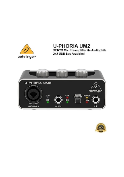 Behringer U-Phoria Um2 Usb Mikrofon Ses Kartı