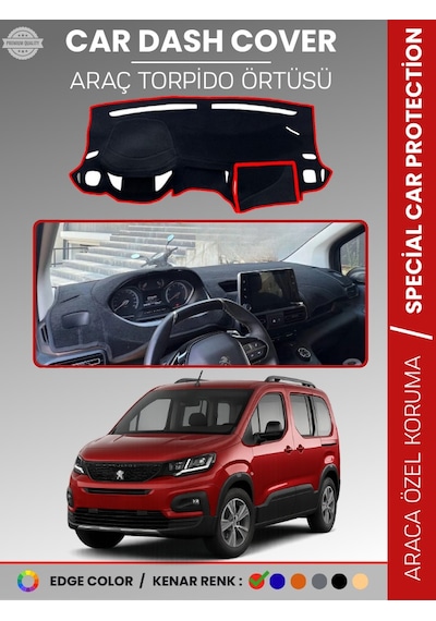 Peugeot Rifter 2018-2025 Torpido Örtüsü Ön Göğüs Koruma Torpido Koruma Tam Uyum Kaymaz Özel Kesim - 432 Stiloto