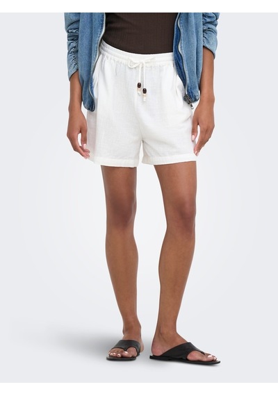 Only Onlswar Thyra Pull Up Shorts Wvn Kadın Beyaz Şort - 15378514