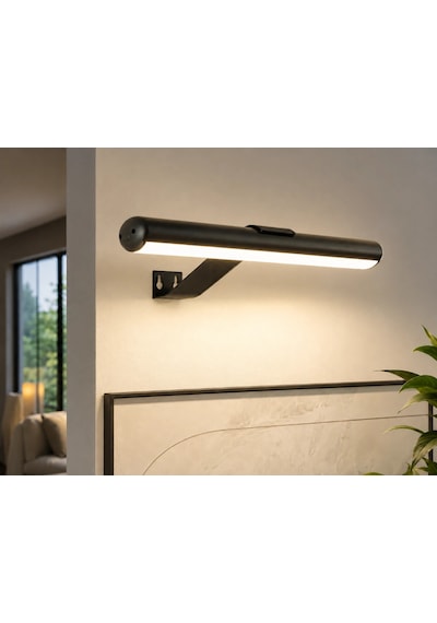 1 Adet Cata Ct 2465 Siyah Kasa 1,5w Şarjlı Duvar Tipi Led Aplik 3 Renk Renkli
