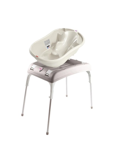 Okbaby Bebek Banyo Seti Onda Dijital Termometreli Çift Yönlü Bebek Küveti K. Beyaz & Bebek Küvet Taşıyıcı
