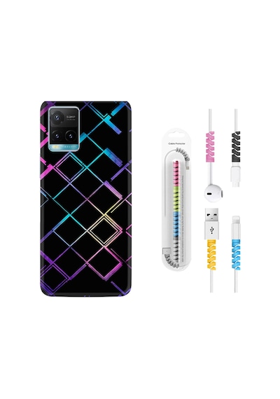 Vivo Y33S Kılıf Kablo Koruyuculu Şekiller 1681