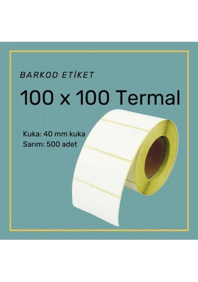 100x100 Termal Barkod Etiket Koli Etiketi 500 Sarım Kargo Etike