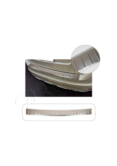 Volvo Xc 90 Uyumlu 2001-2014 Krom Arka Tampon Üstü Koruma Paslanmaz Çelik