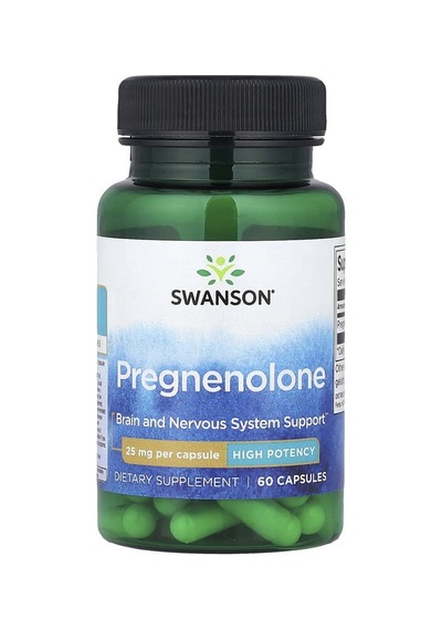 Swanson Vitamins, Pregnenolone, High Potency, 25 Mg, 60 Capsules
