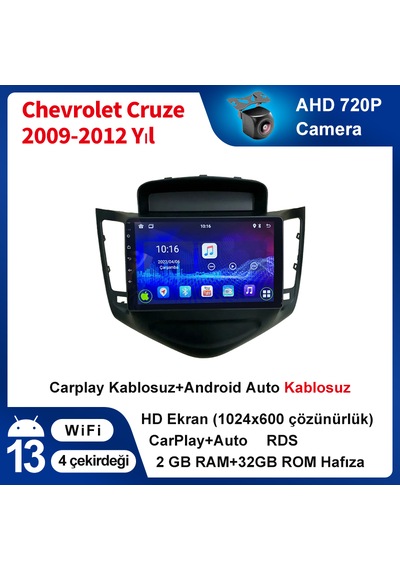 Chevrolet Cruze 2009-2012 Yıl 2gb Ram 32gb Rom Carplay Multimedya