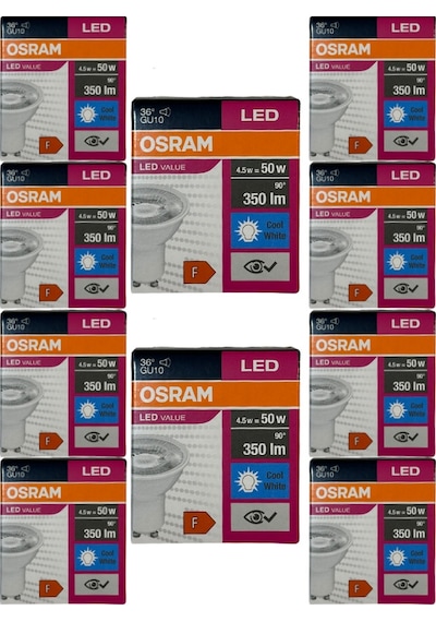 Osram 4.5w 50w 4000k Günışığı Gu10 Duylu Par16 Led Spot 10 Adet