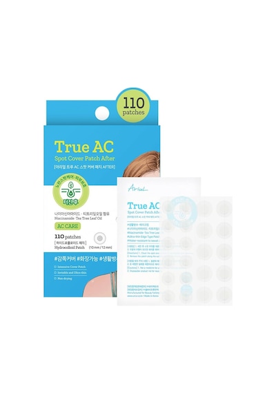 True Ac Spot Cover Patch After, Hidrokolloid Akne Bandı, Niacinamide Ve Çay Ağacı Yağı, 110 Adet, 10mm/12mm Diğer