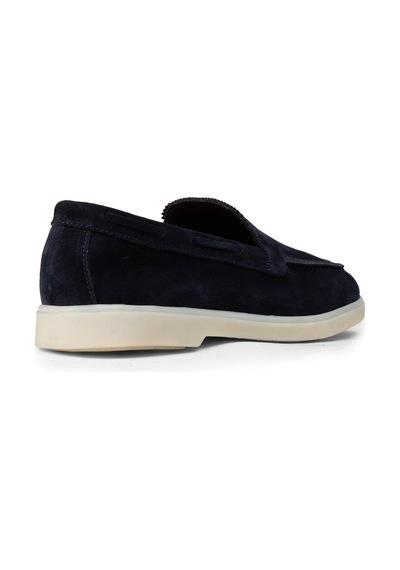 Deery Erkek Hakiki Süet Lacivert Loafer Ayakkabı - 02032mlcvc01