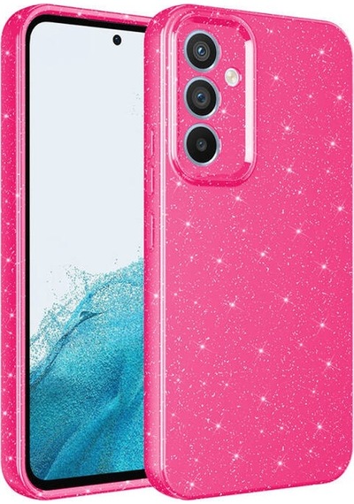 Galaxy S24 Uyumlu Kılıf Kamera Korumalı Simli Lüks Koton Kapak