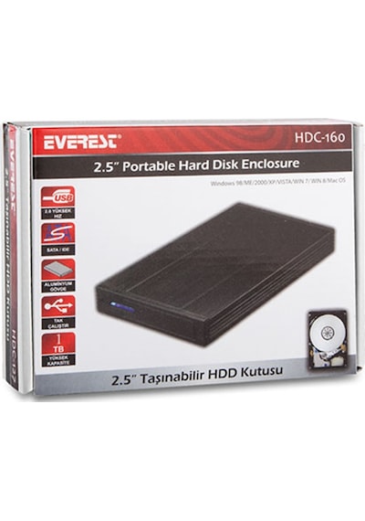 Everest Hdc-160 Harici 2.5 Usb 2.0 Sata + Ide Harddisk Kutusu