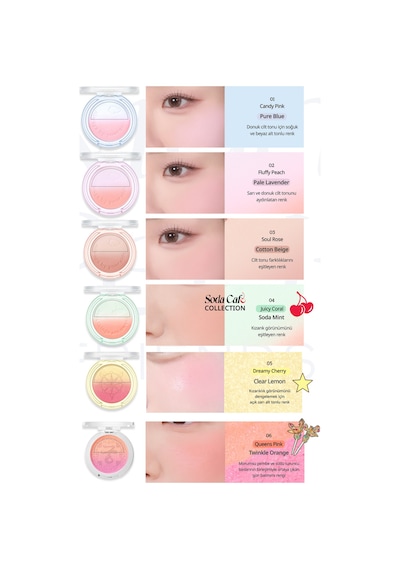 Doğal Ve Aydınlık Görünüm Sunan İki Tonlu Allık Perıpera Pure Blushed Custom Cheek 002 Fluffy Peach 002