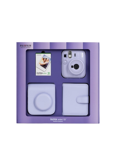 Instax Mini 13 Fotoğraf Makinesi 10'lu Film Kare Albüm + Deri Kılıf Bundle Box