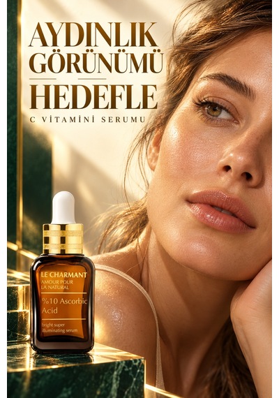 %10 C Vitamini Serumu Askorbik Asit İçeren Aydınlatıcı Yüz Bakım Serumu 30 Ml