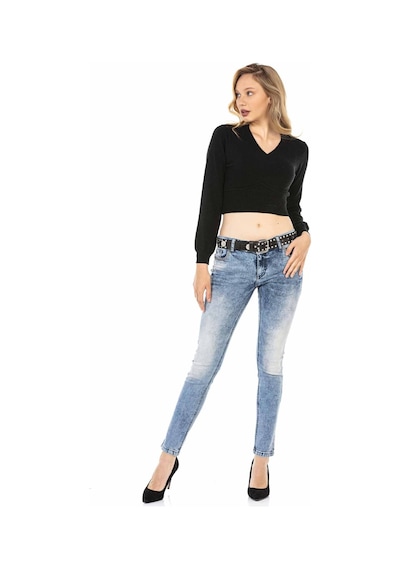 Cipo & Baxx WP233 Crop Top Siyah Triko Siyah