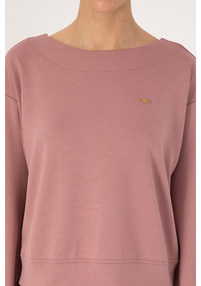 U.S. Polo Assn. Kadın Gül Kurusu Bisiklet Yaka Sweatshirt 50314210-VR221