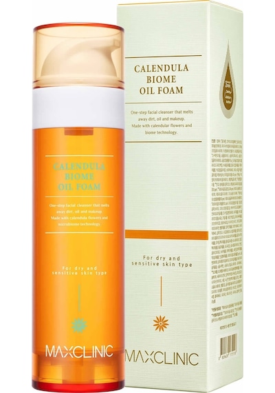 Maxclinic Hassas Ciltler İçin Çift Aşamalı Temizlik Sağlayan Calendula Biome Oil Foam