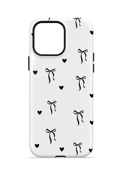 Velvoria Valestra Tiny Bows Hearts Apple iPhone Uyumlu 14 Pro Magsafe Koruma Kılıfı Valestra Magline - Tiny Bows Hearts