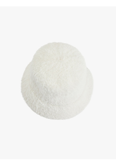 Koton Peluş Bucket Şapka Ekru 6wak40007aa Ekru