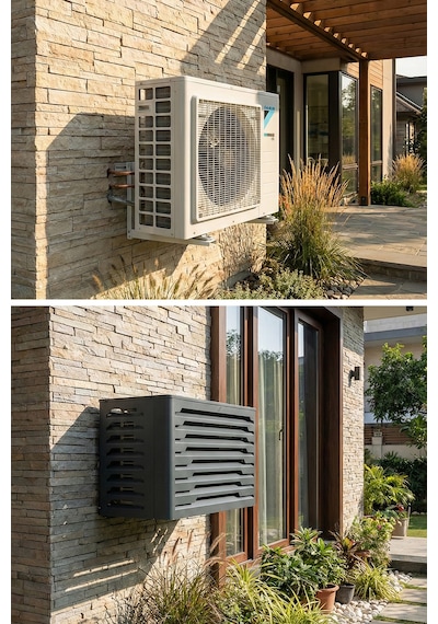 Klima Motoru/dış Ünite Gizleme/koruma Kafesi Xl 120x62x150 H Radius Antrasit