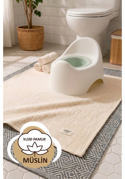 Müslin %100 Pamuk Emici Sıvı Geçirmez Bebek Çocuk Banyo Klozet Lazımlık Tuvalet Eğitim Pedi